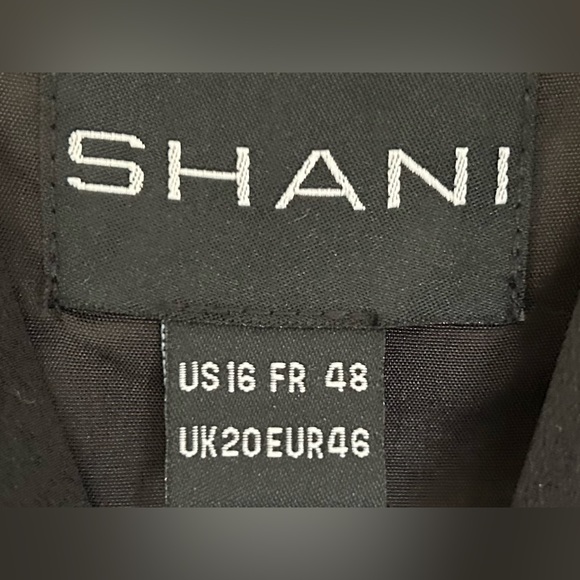 SHANI Black Polka Dot Three-Quarter Length Sleeve Beautiful Size 16 NWT - Picture 9 of 11